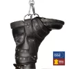Red Leather Zestaw 2 Skorzanych Wieszakow na Nogi Czarny