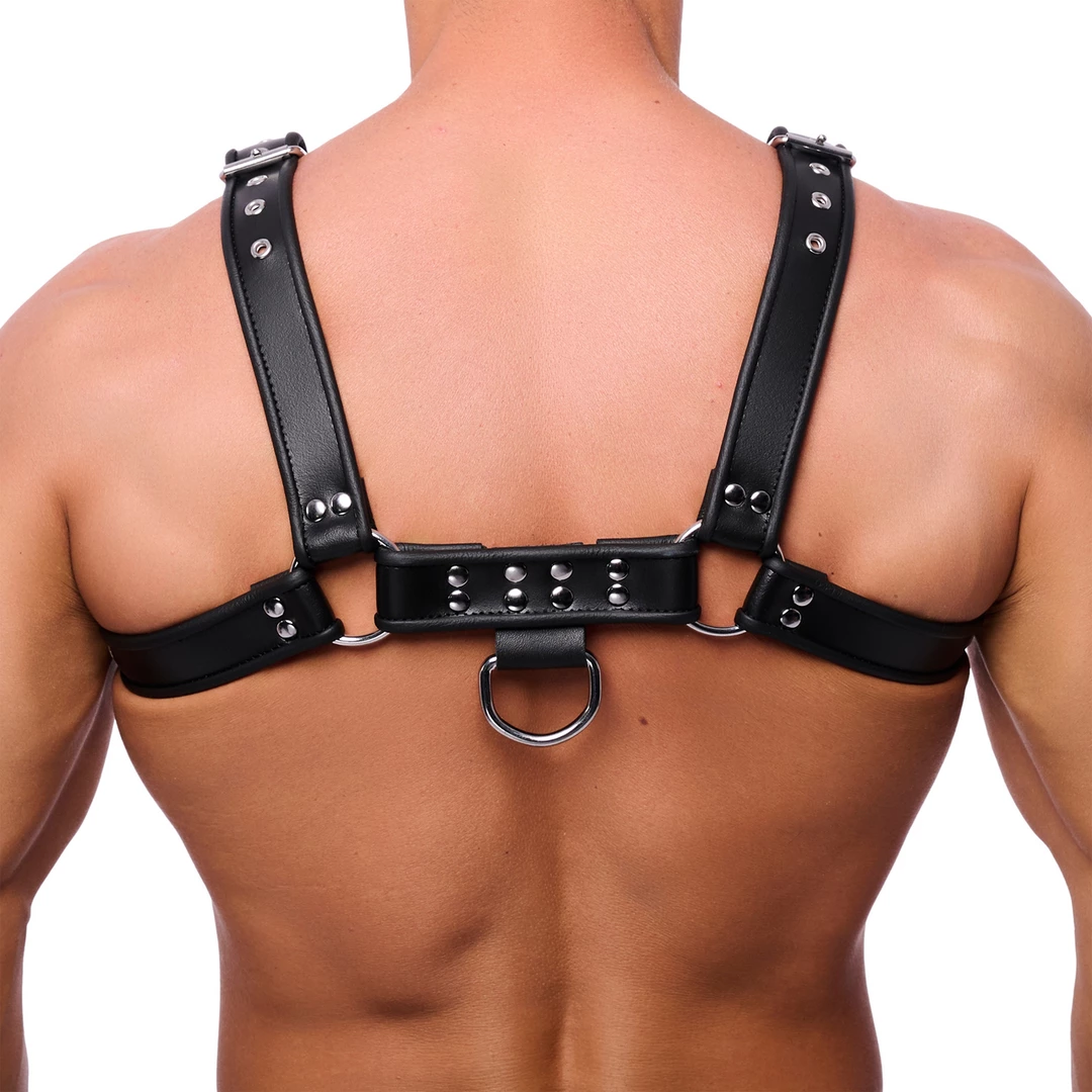 Red Leather Premium Leather Harness Adjustable Straps Black Red Leather Premium Leather Harness Adjustable Straps Black
