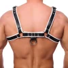 Red Leather Harness Adjustable Black/White European Craft