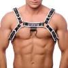 Red Leather Skorzana UprzÄ…Å¼ Premium S/M Czarna z BiaÅ‚ymi Akcentami
