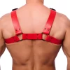 Red LeatherBulldog Leather Harness Red
