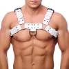 Red Leather Bulldog Skorzany UprzÄ…Å¼ L/XL BiaÅ‚a - Regulowane Paski