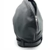 Red Leather Premium Leather Balaclava Black
