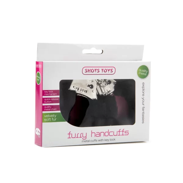 Ouch! Furry Handcuffs Pink - Adjustable Soft Restraint