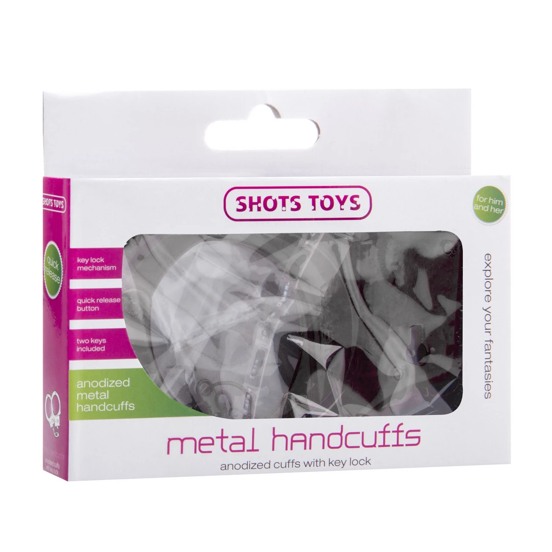 Ouch! Adjustable Metal Handcuffs with Safety Release