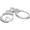 Ouch! Metal Handcuffs Silver - Adjustable with Safety