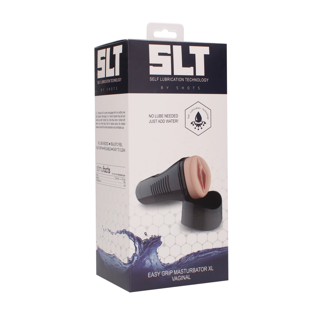 Shots SLT Easy Grip - otwierana maszyna intymna samosmarująca - Anelma Shots ..T. Easy Grip Intimate Machine Self-Lubricating System S combines an ergonomic design for comfortable