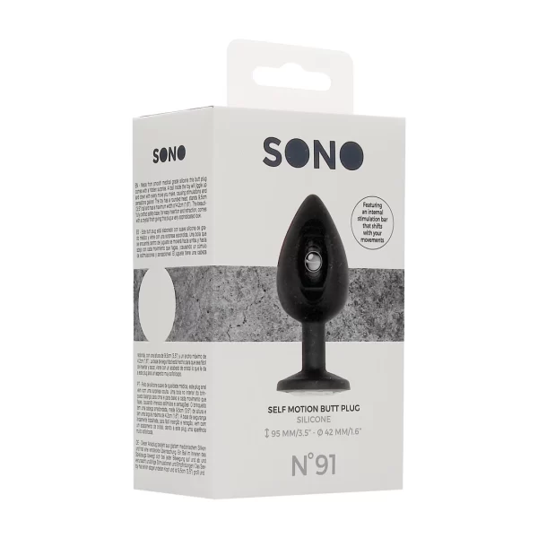 SONO No.91 Plug silikonowy z ruchomÄ… kulkÄ… czarny 9