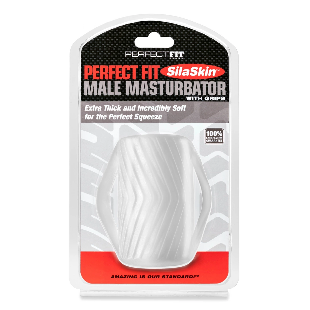 Perfect Fit Grip System Intimate Machine for Men SilaSkin Black combines an ergonomic design for comfortable
