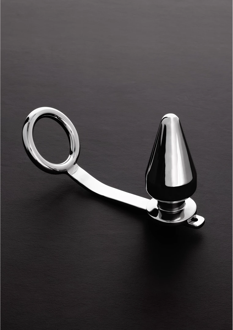 Mystim Pikes Peak Stainless Steel Intimate Ring & Plug System 50x100mm - Anelma sextoys