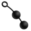 XR Brands Weighted Silicone Intimate Balls with Retrieval Cord Black XL