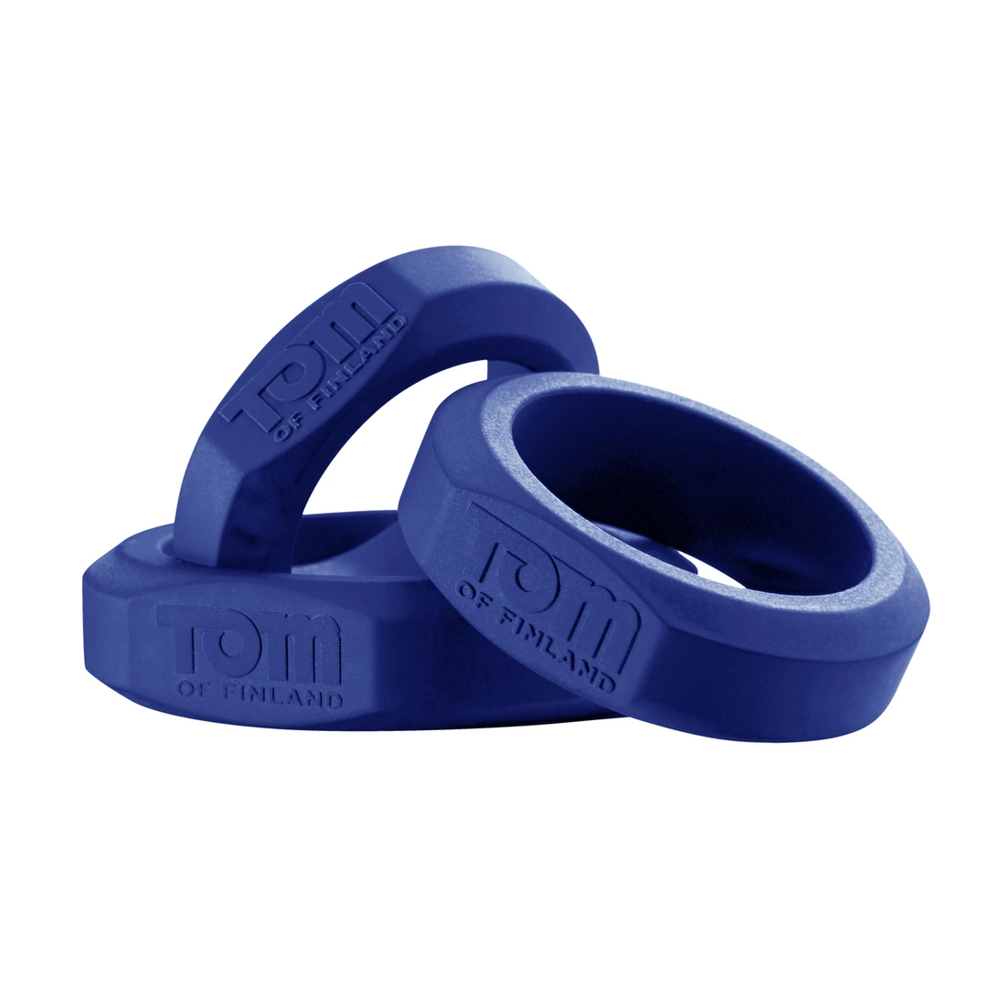 XR Brands Master Series 3-Piece Silicone Ring Set - Adjustable Sizes - Anelma sextoys