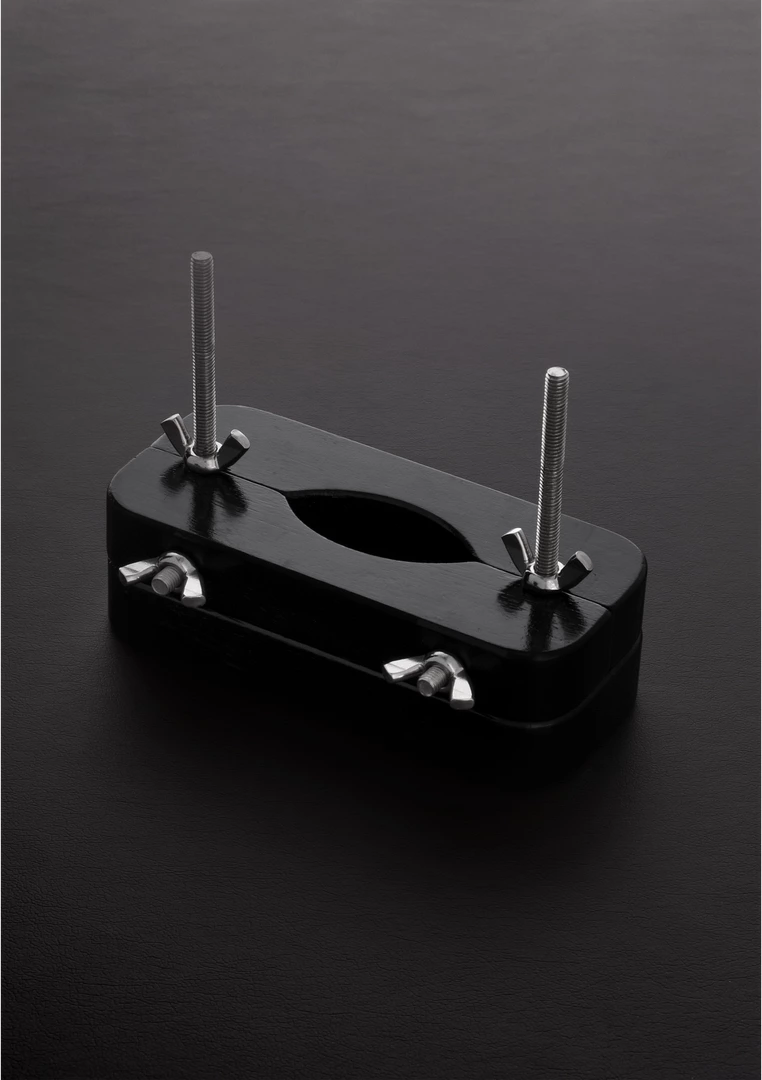 Master Series Ball Buster Adjustable Wooden Pressure System Black - Anelma sextoys