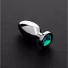 Ouch! Stainless Steel Plug with Glass Gemstone - Small - Anelma Ouch! Stainless Steel Plug with Glass Gemstone - Small
