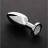Sinner Gear Stainless Steel Anal Plug Large with Glass Gemstone