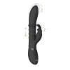 VIVE Halo Ring Rabbit Dual Stimulation Device Black Silicone IPX7 - Anelma VIVE Halo - vibraattori