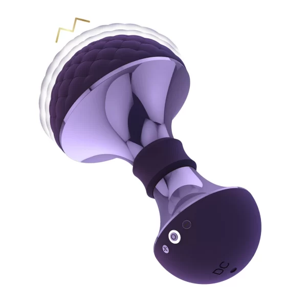 Vive Enoki Flexible Massager Purple - Rechargeable Silicone Model - Anelma Vive Enoki masażer z elastycznym przegubem i 10 trybami - vibraattori