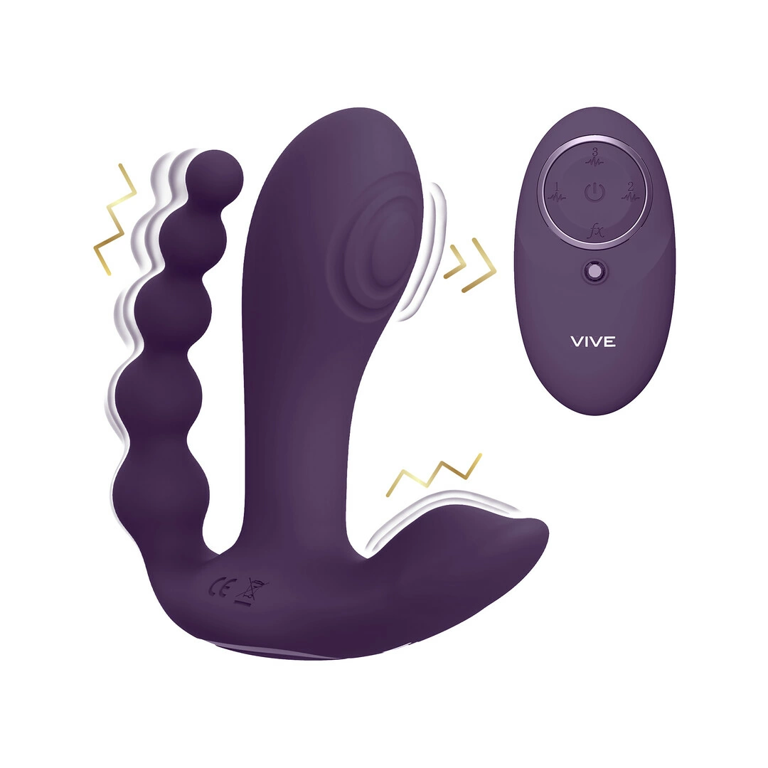 Kata Pulse Wave Dual Stimulation System Purple - Triple Motor