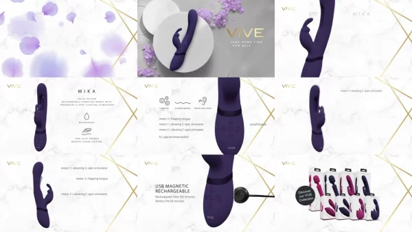 VIVE Mika Model VIVE057 Triple Motor Intimate System Purple
