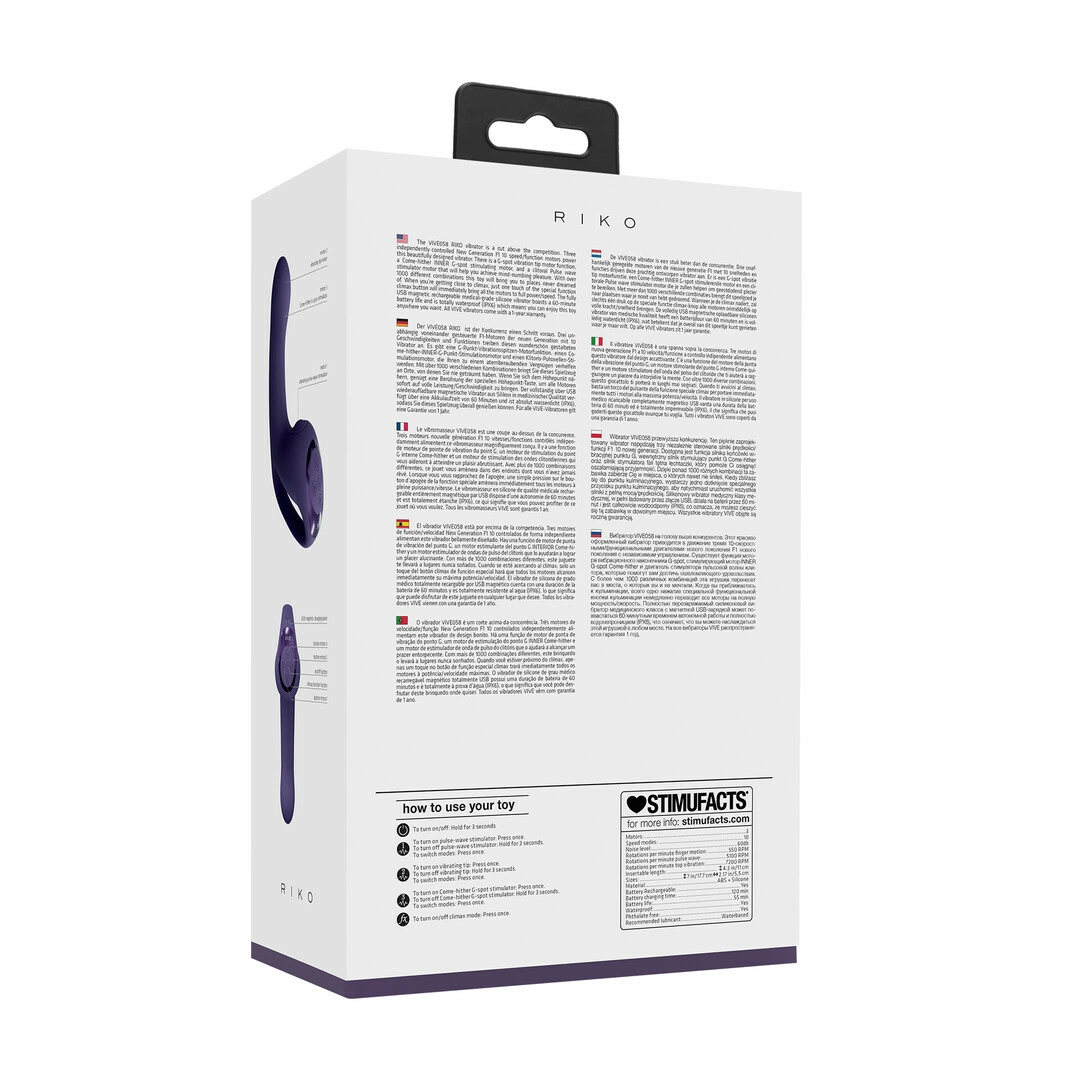 Vive RIKO Stymulator Fali Pulsacyjnej na Palec 3 Silniki USB