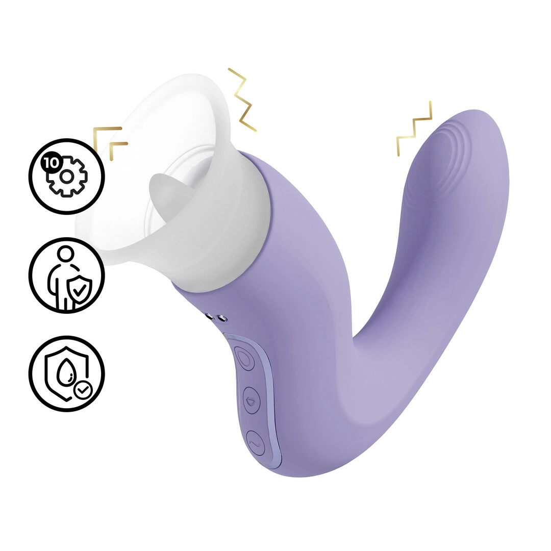 CallaLily G-Spot Tap Vulva & Breast Suction Tongue Stimulator Lavender - Anelma VIVE CallaLily Lavender - vibraattori