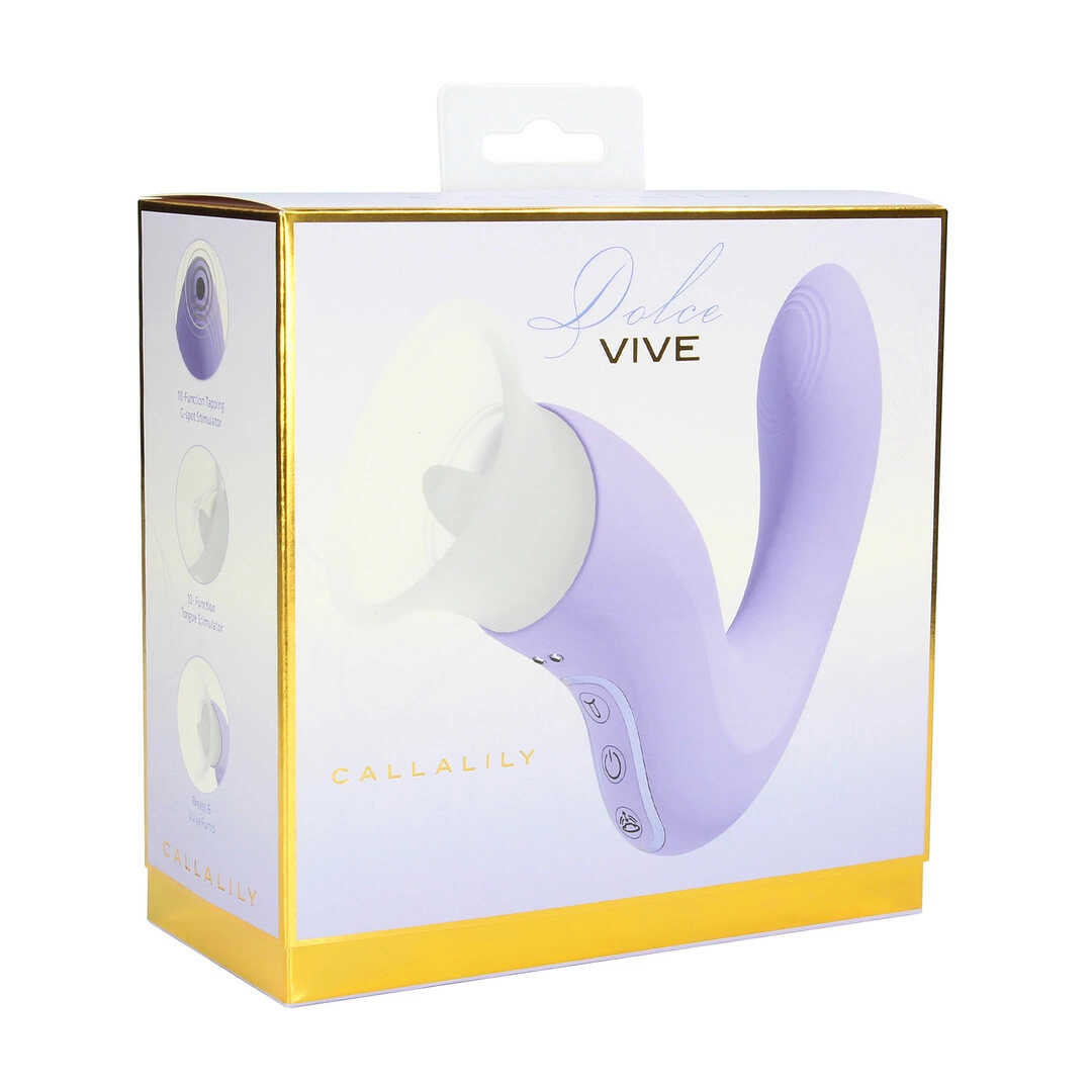 VIVE CallaLily Lavender - wielofunkcyjny stymulator z funkcją ssania i dotyku - Anelma wibratory ssące