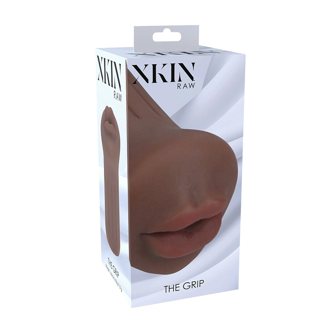 Raw The Grip TPE Intimate Device Small 137g Brown XKIN Material combines flexible elastomer and an ergonomic design for comfortable