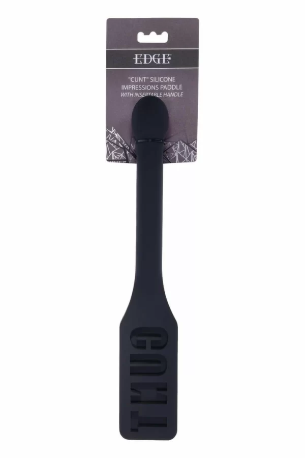 SPORTSHEETS EDGE Paddle silikonowy dwustronny z metalowym uchwytem