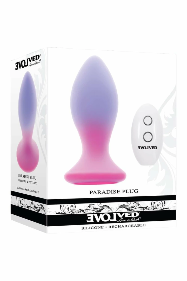 EVOLVED Paradise Plug Dual-Layer Silicone Vibrating Model 10.5cm Remote