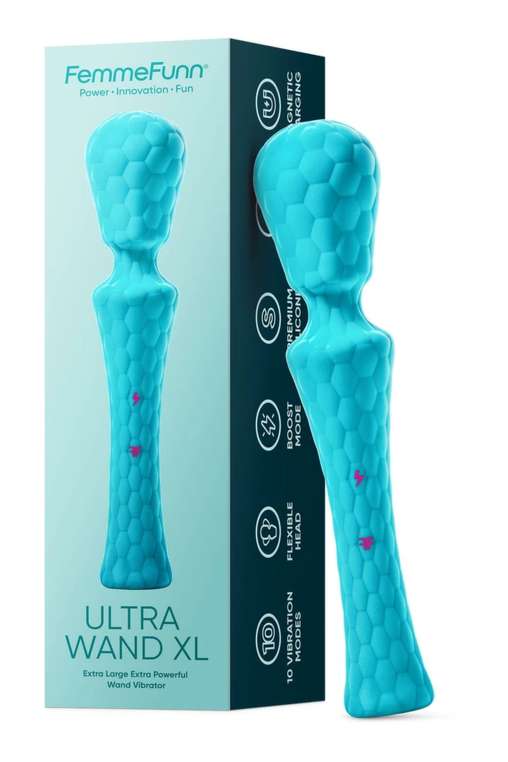 FemmeFunn Ultra Wand XL Turquoise - vibraattori - Anelma wand massager
