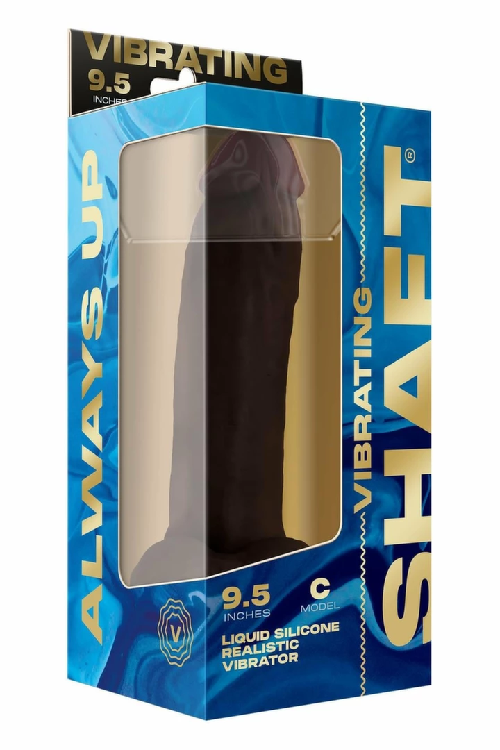 SHAFT Model C Vibrating 9.5" Mahogany FlexiSkin Silicone - Anelma SHAFT Model C 9.5†Mahogany - realistinen malli
