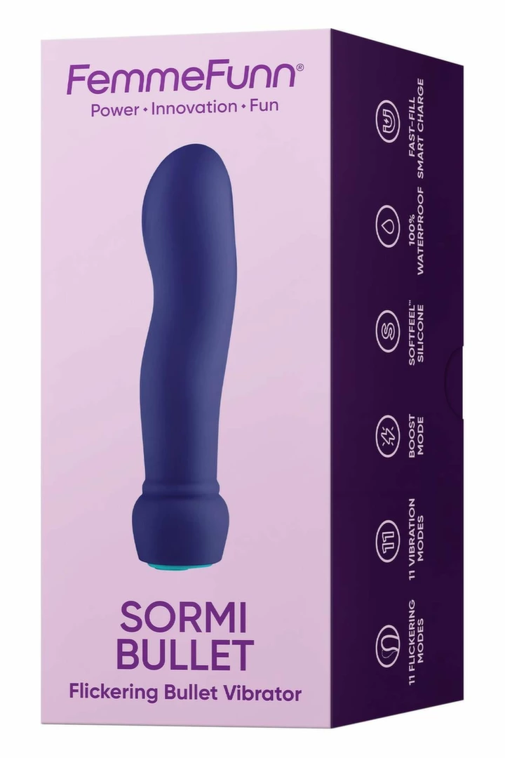 FemmeFunn Sormi Bullet Dark Purple - Compact Silicone Vibration System - Anelma FemmeFunn Sormi Bullet Dark Purple - vibraattori