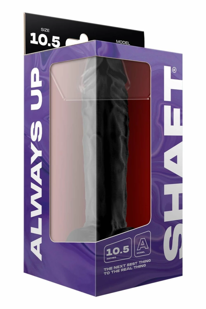SHAFT Model A 10.5″ Liquid Silicone Black – Dual-Layer Intimate Device