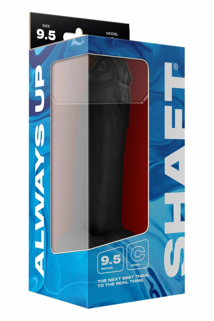 SHAFT Model C 9.5" Liquid Silicone Anatomical System Black - Anelma sextoys
