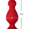 FORTO F-30 POINTER Medium Red Silicone Bead System 100% Premium. Butt plug. See functions