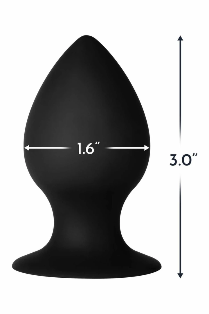 FORTO F-98R Rattler Cone Small Black Premium Silicone Plug. Butt plug. See functions