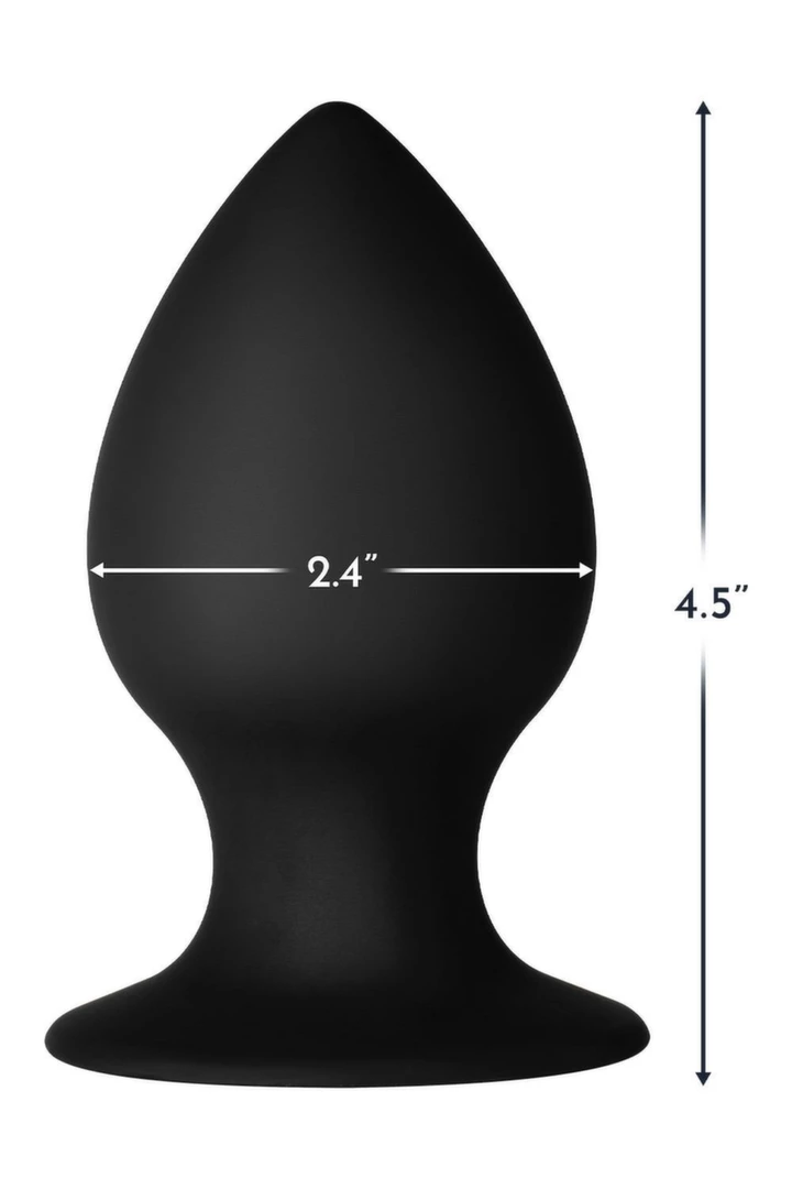Butt plug - Anelma FORTO F-98R Rattler Cone Large Black Premium Silicone Plug. Butt plug. See functions