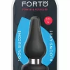 FORTO F-21 Tear Drop Large Black Premium Silicone Plug