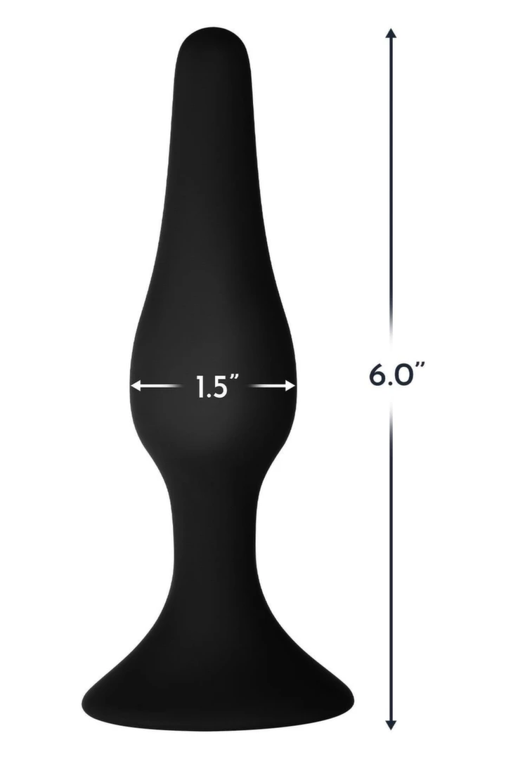 FORTO F-11R Rattler Lungo Medium Black Silicone System. Butt plug. Product details include functions