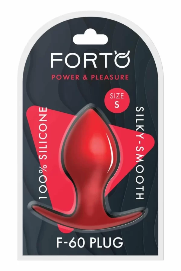 FORTO F-60 SPADE Small Red Premium Silicone Plug 100% Silky-Smooth