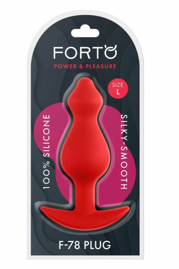 FORTO F-78 POINTEE Plug Large Red Premium Silicone Anchor Base