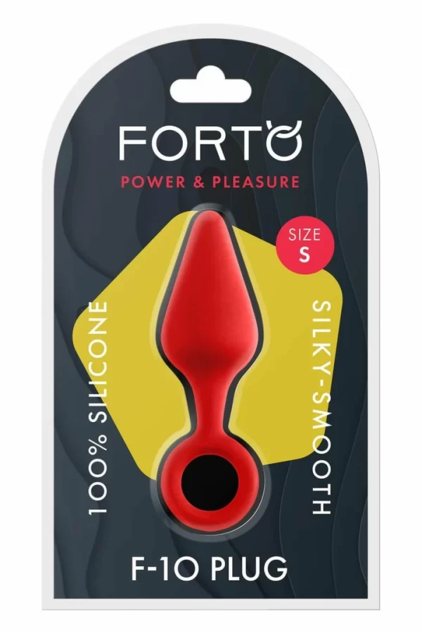 FORTO F-10 Silicone Plug Small Red with Pull Ring - Premium Flexible Design