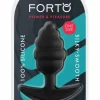 FORTO F-83 SPIR Plug Black Medium Silicone Ribbed Design