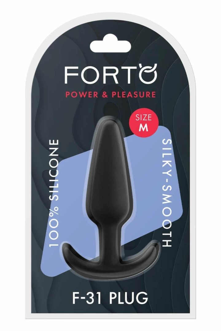 FORTO F-31 Plug Medium Black Premium Silicone Flexible Design