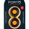 FORTO F-81 Double Ring 47mm Black Premium Silicone System - Anelma sextoys