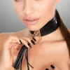 KINKY DIVA Teasing Tassel Collar czarny/srebrny KINKY DIVA Teasing Tassel Collar czarny/srebrny