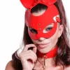 KINKY DIVA Bunny Mask Red - Maska Kroliczka z Ekoskory
