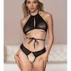 Marley - Peekaboo and Panty - L/XL - Black