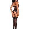 Underwire ups with adjustable shoulder straps and hook eye back closureAttached zig-zag elastic collar with hook eye back neckAttached/adjustable gartersZig-zag elastic thong attached at side seamsThong back with snap crotch/ - Anelma Underwire ups with adjustable shoulder straps and hook eye back closureAttached zig-zag elastic collar with hook eye back neckAttached/adjustable gartersZig-zag elastic thong attached at side seamsThong back with snap crotch/