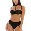 On the Prowl Choker Lingerie Set - L - Black